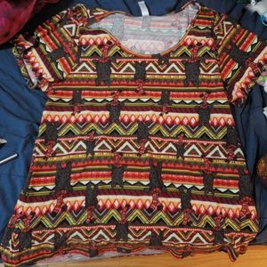 LulaRoe XL Classic T Christmas Scottie Dogs wScarf